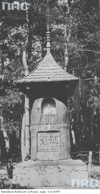 Wygląd pomnika Stach Konwy  w 1934. Zniszczony został w 1939. [źródło wikipedia.pl]